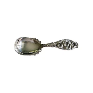 Vintage Norwegian Rococco Silver Plate Spoon In Box - By Thomsen Knudsen T.K. 60 - Picture 1 of 11