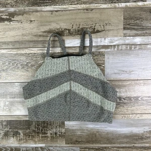 Women's S Free People Movement sports bra gray stripe activewear workout - Picture 1 of 6