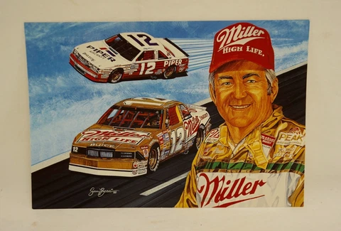 Bobby Allison Post Card - 1988 Sam Bass - #12 Miller Buick Cover