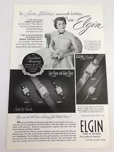 Elgin Watch Vtg 1949 Print Ad - Picture 1 of 4