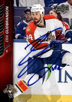 Erik Gudbranson - Signed 2015-16 Upper Deck Series 1 Card #79 - Florida Panthers - Image 1 of 2