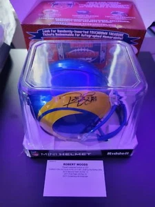 Robert Woods Signed Riddell L.A. Rams Speed Mini Helmet COA New  - Zdjęcie 1 z 1