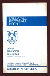 Millwall v Charlton Athletic 1968/69 Division 2 - Picture 1 of 1