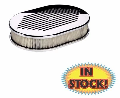 Billet Specialties 15320 - Limpiador de aire ovalado fresado con bola pequeña - pequeño pulido Foto 1 de 4