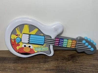Sesame Street Elmo Guitar Rock 2010 Hasbro Musical Light Up Sounds White 2 - Image 1 of 4