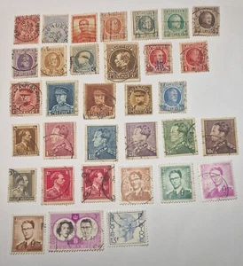 33 timbres sur Les Rois de Belgique, Oblitérés - Picture 1 of 6