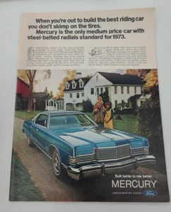 1972 1973 Ford Mercury Car Vintage Print Ad 70s 8x11 - Picture 1 of 1
