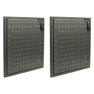 2er Pack Würfel Aufbewahrungstür - grau Metall Lochwand - passend für IKEA KALLAX (04510x2) - Bild 1 von 7