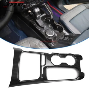 Console Center Cup Holder Panel For Ford Bronco Wildtrak Raptor 2021-2024 Carbon - Picture 1 of 12