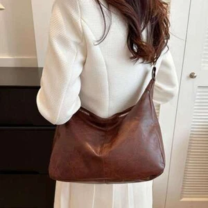 Women PU Leather Shoulder Bag Crossbody Fashion Handbag Purse Hobo Tote Bag - Picture 1 of 15