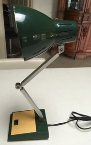 Vintage Green angled poise articulated desk lamp MG Retro Collectable Hong Kong - Picture 1 of 21