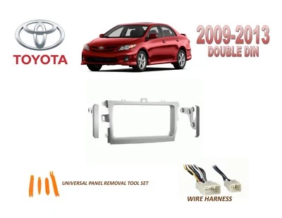2009-2013 TOYOTA COROLLA (СЕРЕБРО) установочный комплект для автомобильной стереосистемы, с жгутом проводов - Изображение 1 из 2