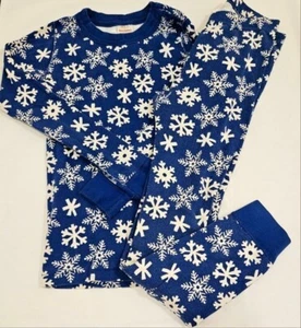 Hanna Andersson Snowflake 2- Piece Pajama Set VGUC Size 8 Youth - Picture 1 of 1