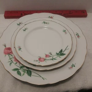 Vintage Christineholm Porzellan Rose 3-teiliges Einstellteller Set - Bild 1 von 6