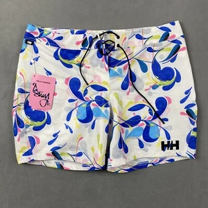 Helly Hansen Board Shorts Women’s Size XL 6” Sling White Floral Print NWT Trunks - Picture 1 of 16