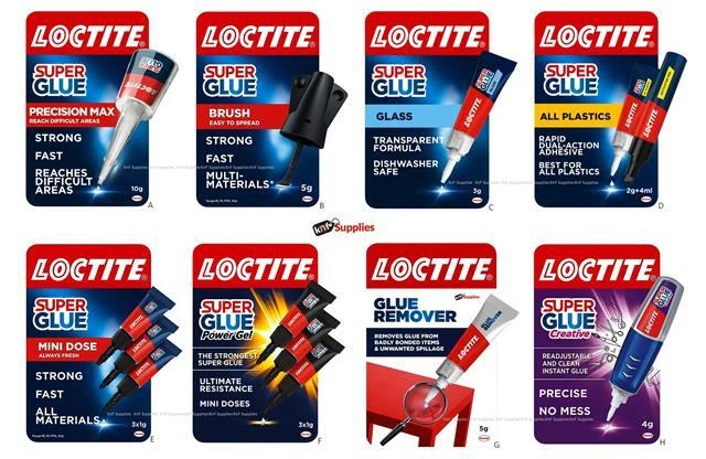 LOCTITE Super Glue Precision Max Brush On Mini Trio All Plastic Glue Remover Pen
