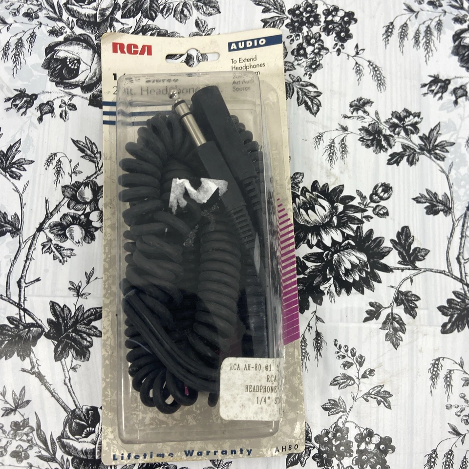 Cable de extensión de auriculares estéreo RCA AH80 - 20 pies 1/4" AH80 - stock antiguo sin abrir Foto 1 de 4