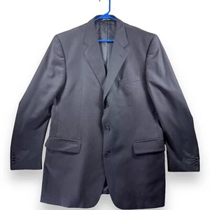 Adolfo Men's Stripped Blazer Blue Navy Size 44LG 38W Jacket Sport Coat - Picture 1 of 15