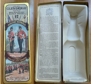 Vintage Glen Moray Scotch Whisky Tin Highland Light Infantry + Insert - Picture 1 of 10
