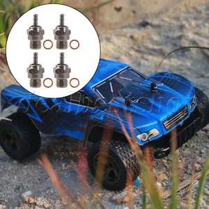 4 x RC1:8 1:10 Spark Glow Plugs N3 15-28 Nitro Engine Car w/ Gaskets - Picture 1 of 6