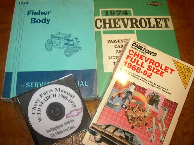 Chevrolet 1974 74 manuales 4 voltios Bel Air Biscayne Caprice Brookwood ¡CD de piezas! Foto 1 de 4