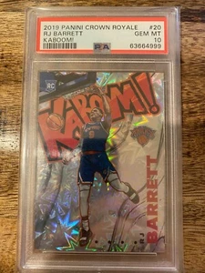 2019 Panini Crown Royale RJ Barrett KABOOM! SSP RC PSA 10 Low POP Knicks Rookie - Picture 1 of 2