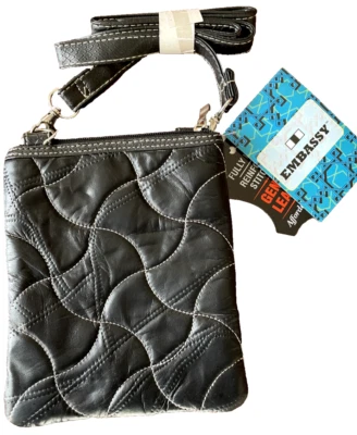 Bolso de Mano Embassy Piel de Cordero Cuero LUPUST1 - Bolso de Hombro para Mujer - NUEVO Foto 1 de 2