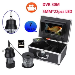 Cámara de video para pesca submarina 22 LED 1000 TVL 7 pulgadas DVR buscador de peces 15M/30M - Imagen 1 de 12
