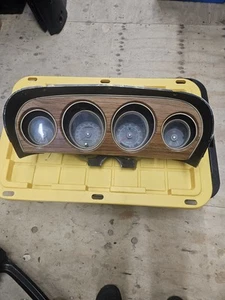 1969 OEM Ford Mustang Deluxe Woodgrain Gauge Cluster Tachometer with wireing - Picture 1 of 3