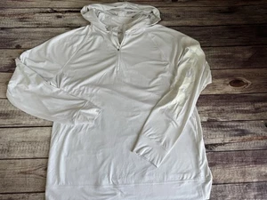 Felpa con cappuccio G/Fore G4 Biancaneve LUSSO 1/4 ZIP STRATO MEDIO LARGE - Foto 1 di 4