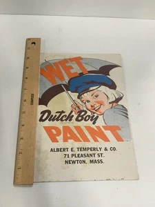 Dutch Boy Paint Advertising Sign 1940's Massachusetts - Picture 1 of 2