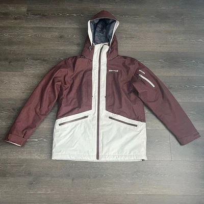 Marmot Storm Seeker Hoodie Jacket Mens Medium Rust Waterproof Insulated Gorpcore - Image 1 of 4