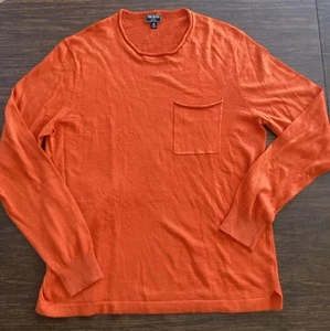NUEVO Suéter Todd Snyder Hombres Suave Mezcla de Algodón Bolsillo Naranja Talla Mediana Nuevo sin Etiquetas $248 - Imagen 1 de 9