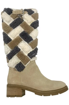 Botas Sherpa Donald Pliner Para Mujer Seneca Pull-On Eje Alto Natural Foto 1 de 2