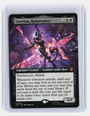 Gwenom, Remorseless (Extended Art) MTG Marvel's Spider-Man #256 Mythic Rare - Image 1 of 2