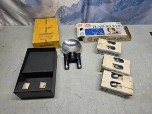 📸 Supporto flash vintage Kodak Brownie Six-20 con scatola più 12 lampadine flash #5B (blu) - Foto 1 di 17