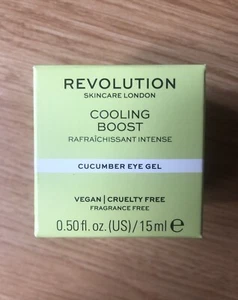 BNIB Revolution Cooling Boost Intense Cucumber Eye Gel Vegan Beauty 15ml Makeup - Picture 1 of 4