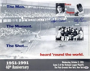 RALPH BRANCA & BOBBY THOMPSON Signed 16x20 Poster PSA/DNA #F77020 - Picture 1 of 6