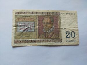 Belgique billet 20 francs 1950