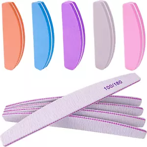 Nail File and Buffer (10 Pcs), Buffer Block Nail Files Double Sided 100/180 Grit - Picture 1 of 12