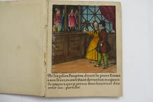19th century French children's book, lacks title page, 23 hand-coloured pages - Picture 1 of 9