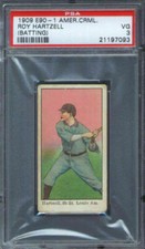 1909 E90-1 American Caramel Roy Hartzell (Batting) PSA 3 St. Louis Browns
