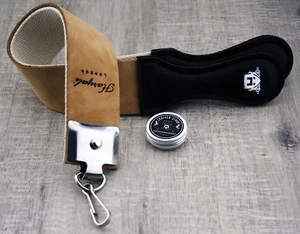 Brown 2 Sided Hanging Men's Razor/Knives Sharping Strop With Sharping Paste. - Picture 1 of 3