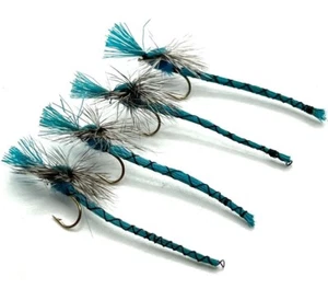 4, 6 or 8 Dry Trout Fishing flies Blue Dragon flies 12 14 hook - Picture 1 of 1