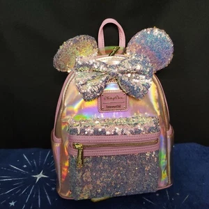 NUOVO zaino Disney Parks 50° anniversario EARidescent rosa iridescente loungefly - Foto 1 di 6