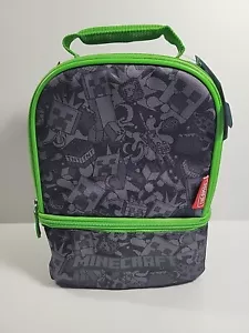 MINECRAFT CREEPER Thermos® PVC-Free Dual Chamber Insulated Lunch Box Tote New - Picture 1 of 4