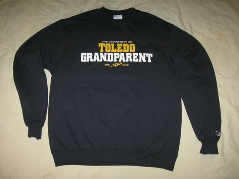Toledo Rockets Grandparent Sweatshirt Men's Large Champion UT NCAA TOL MAC Cover