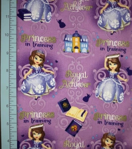 Trapunta Tessuto Cotone Principessa Sofia Disney "Royal Achiever" 1/2 iarda - Foto 1 di 6