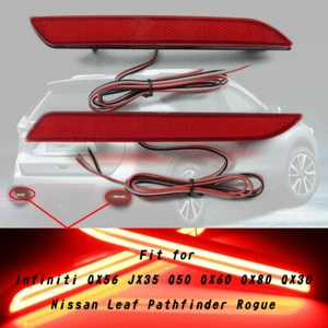 Luces traseras reflectoras de parachoques trasero LED para Nissan X-trail Rogue Inifinit 2x - Imagen 1 de 9