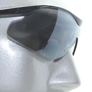 Sunglasses Bifocal Reading Glasses Full Face Sport Black Frame +2.50 Reader Lens - Picture 1 of 4